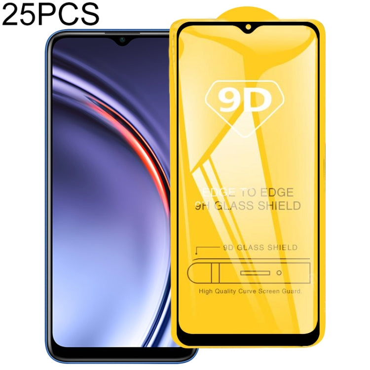25 PCS 9D Full Glue Full Screen Tempered Glass Film