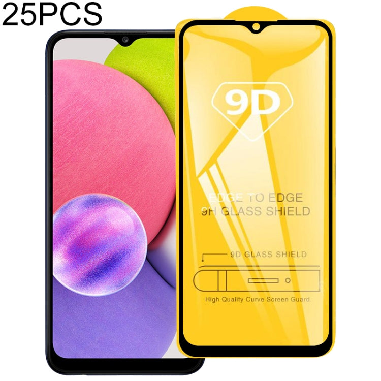 25 PCS 9D Full Glue Full Screen Tempered Glass Film