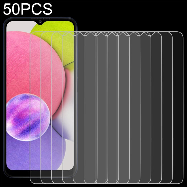 50 PCS 0.26mm 9H 2.5D Tempered Glass Film