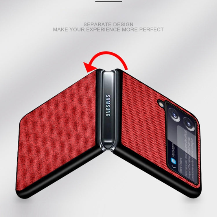 Sea Sand Cloth Texture Shockproof PC+ TPU Protective Case, For Samsung Galaxy Z Flip3 5G