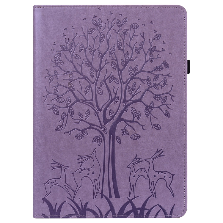 Tree & Deer Pattern Pressed Printing Horizontal Flip PU Leather Case with Holder & Card Slots & Sleep / Wake-up Function, For iPad Air 2020 / Pro 11 2020, For iPad Pro 10.5 2017 / 10.2 2019, For iPad 9.7 2018/2017/Air 2/Air, For iPad mini 5/4/3/2/1����...