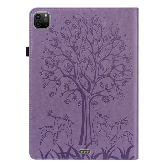 Tree & Deer Pattern Pressed Printing Horizontal Flip PU Leather Case with Holder & Card Slots & Sleep / Wake-up Function, For iPad Air 2020 / Pro 11 2020, For iPad Pro 10.5 2017 / 10.2 2019, For iPad 9.7 2018/2017/Air 2/Air, For iPad mini 5/4/3/2/1����...