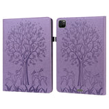 Tree & Deer Pattern Pressed Printing Horizontal Flip PU Leather Case with Holder & Card Slots & Sleep / Wake-up Function, For iPad Air 2020 / Pro 11 2020, For iPad Pro 10.5 2017 / 10.2 2019, For iPad 9.7 2018/2017/Air 2/Air, For iPad mini 5/4/3/2/1����...