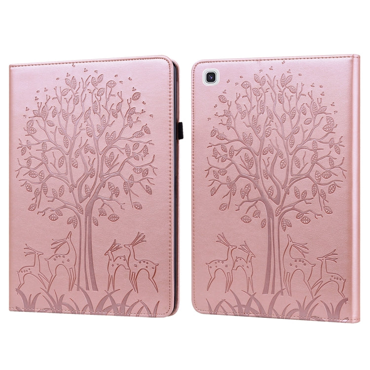 Tree & Deer Pattern Pressed Printing Horizontal Flip PU Leather Case with Holder & Card Slots & Sleep / Wake-up Function, For iPad Air 2020 / Pro 11 2020, For iPad Pro 10.5 2017 / 10.2 2019, For iPad 9.7 2018/2017/Air 2/Air, For iPad mini 5/4/3/2/1����...