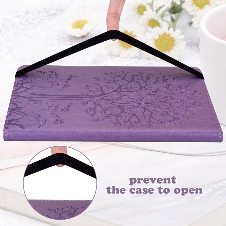 Tree & Deer Pattern Pressed Printing Horizontal Flip PU Leather Case with Holder & Card Slots, For Huawei MediaPad M5 lite, For Huawei MatePad Pro 10.8 2021, For Huawei MatePad 11 2021, For Huawei MediaPad T3 10, For Huawei MediaPad T5�����������������...