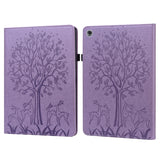 Tree & Deer Pattern Pressed Printing Horizontal Flip PU Leather Case with Holder & Card Slots, For Huawei MediaPad M5 lite, For Huawei MatePad Pro 10.8 2021, For Huawei MatePad 11 2021, For Huawei MediaPad T3 10, For Huawei MediaPad T5�����������������...