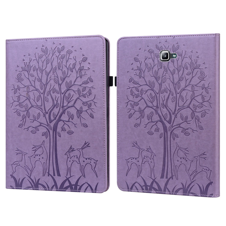 Tree & Deer Pattern Pressed Printing Horizontal Flip PU Leather Case with Holder & Card Slots, For Lenovo Tab M10 HD Gen 2, For Samsung Galaxy Tab A 10.1 2019, For Samsung Galaxy Tab A 10.1 2016, For Samsung Galaxy Tab S2 9.7���������������������������...