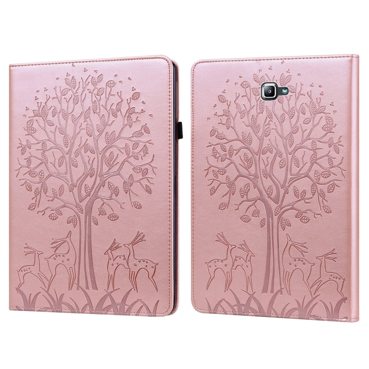 Tree & Deer Pattern Pressed Printing Horizontal Flip PU Leather Case with Holder & Card Slots, For Lenovo Tab M10 HD Gen 2, For Samsung Galaxy Tab A 10.1 2019, For Samsung Galaxy Tab A 10.1 2016, For Samsung Galaxy Tab S2 9.7���������������������������...