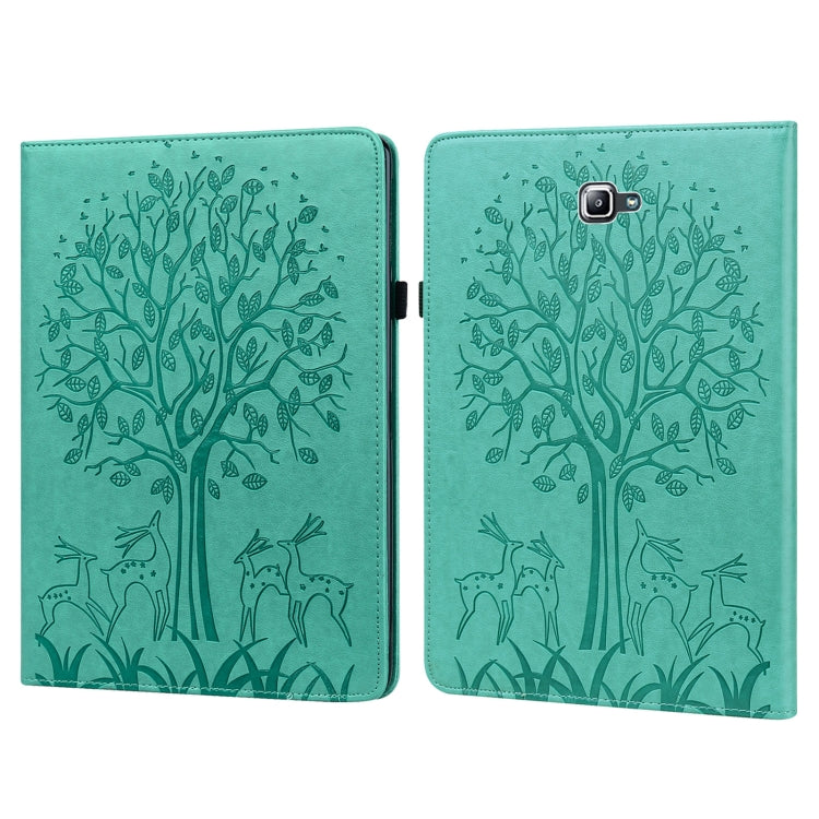 Tree & Deer Pattern Pressed Printing Horizontal Flip PU Leather Case with Holder & Card Slots, For Lenovo Tab M10 HD Gen 2, For Samsung Galaxy Tab A 10.1 2019, For Samsung Galaxy Tab A 10.1 2016, For Samsung Galaxy Tab S2 9.7���������������������������...