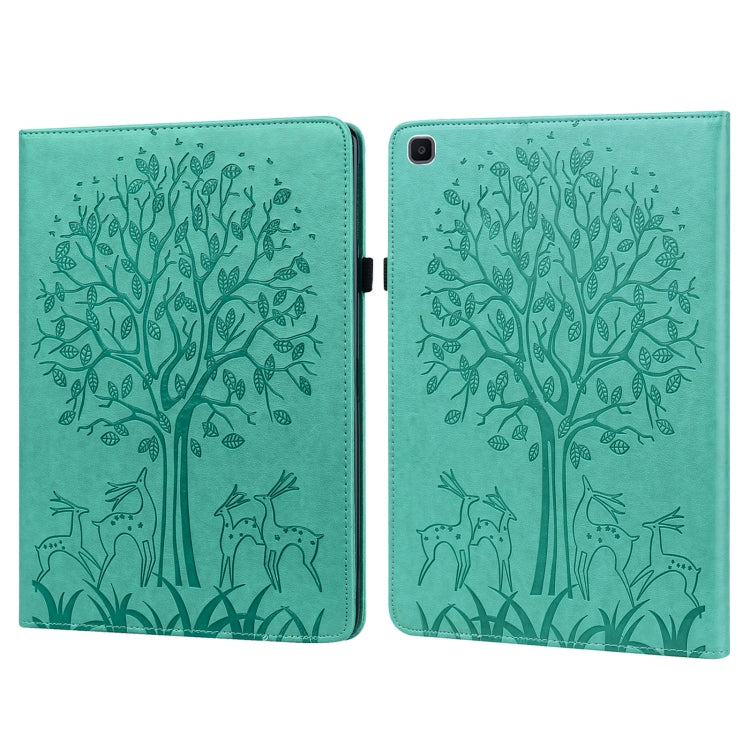 Tree & Deer Pattern Pressed Printing Horizontal Flip PU Leather Case with Holder & Card Slots, For Lenovo Tab M10 HD Gen 2, For Samsung Galaxy Tab A 10.1 2019, For Samsung Galaxy Tab A 10.1 2016, For Samsung Galaxy Tab S2 9.7���������������������������...