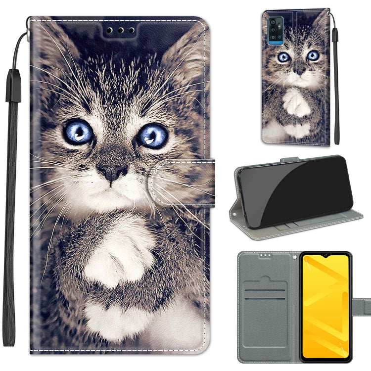 Voltage Coloured Drawing Magnetic Clasp Horizontal Flip PU Leather Case with Holder & Card Slots