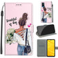 Voltage Coloured Drawing Magnetic Clasp Horizontal Flip PU Leather Case with Holder & Card Slots