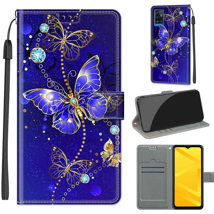 Voltage Coloured Drawing Magnetic Clasp Horizontal Flip PU Leather Case with Holder & Card Slots