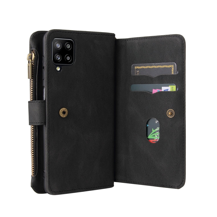 Skin Feel PU + TPU Horizontal Flip Leather Case with Holder & 15 Cards Slot & Wallet & Zipper Pocket & Lanyard, For Samsung Galaxy A42 5G, For Samsung Galaxy A50, For Samsung Galaxy A51 4G, For Samsung Galaxy A51 5G, For Samsung Galaxy A52 5G / 4G�����...