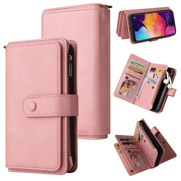 Skin Feel PU + TPU Horizontal Flip Leather Case with Holder & 15 Cards Slot & Wallet & Zipper Pocket & Lanyard, For Samsung Galaxy A42 5G, For Samsung Galaxy A50, For Samsung Galaxy A51 4G, For Samsung Galaxy A51 5G, For Samsung Galaxy A52 5G / 4G�����...