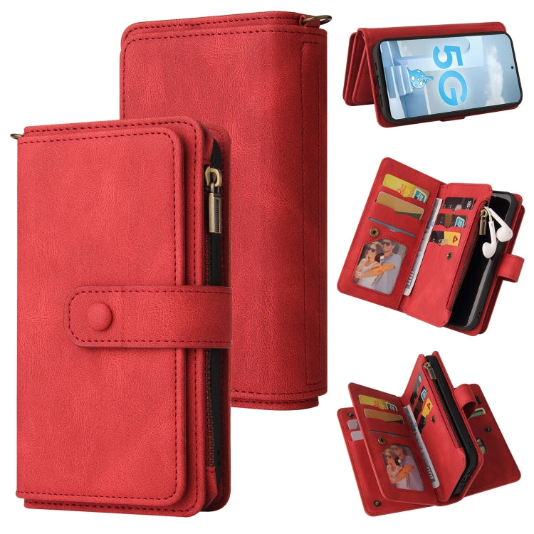 Skin Feel PU + TPU Horizontal Flip Leather Case with Holder & 15 Cards Slot & Wallet & Zipper Pocket & Lanyard, For Samsung Galaxy A42 5G, For Samsung Galaxy A50, For Samsung Galaxy A51 4G, For Samsung Galaxy A51 5G, For Samsung Galaxy A52 5G / 4G�����...