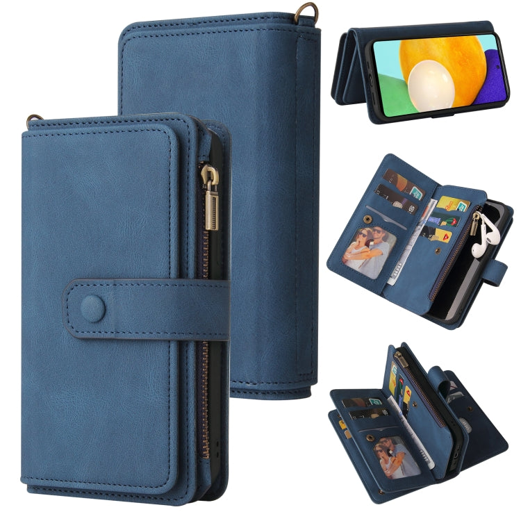 Skin Feel PU + TPU Horizontal Flip Leather Case with Holder & 15 Cards Slot & Wallet & Zipper Pocket & Lanyard, For Samsung Galaxy A42 5G, For Samsung Galaxy A50, For Samsung Galaxy A51 4G, For Samsung Galaxy A51 5G, For Samsung Galaxy A52 5G / 4G�����...