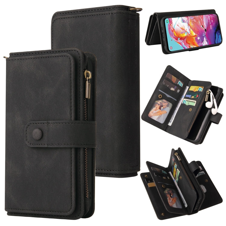 Skin Feel PU + TPU Horizontal Flip Leather Case with Holder & 15 Cards Slot & Wallet & Zipper Pocket & Lanyard, For Samsung Galaxy A42 5G, For Samsung Galaxy A50, For Samsung Galaxy A51 4G, For Samsung Galaxy A51 5G, For Samsung Galaxy A52 5G / 4G�����...