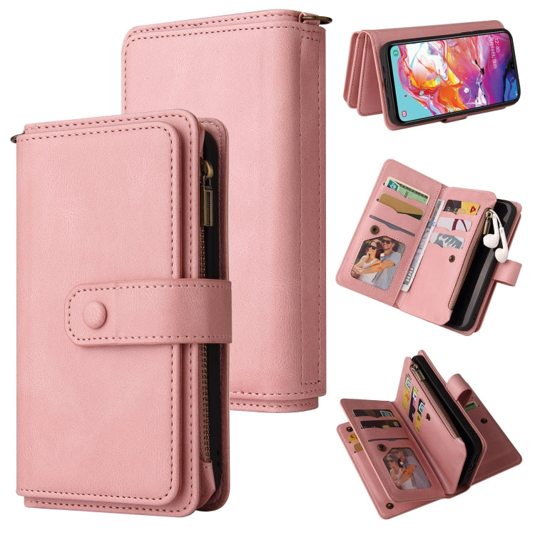 Skin Feel PU + TPU Horizontal Flip Leather Case with Holder & 15 Cards Slot & Wallet & Zipper Pocket & Lanyard, For Samsung Galaxy A42 5G, For Samsung Galaxy A50, For Samsung Galaxy A51 4G, For Samsung Galaxy A51 5G, For Samsung Galaxy A52 5G / 4G�����...