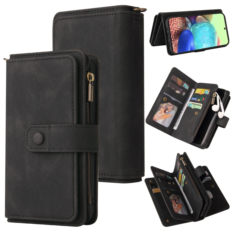 Skin Feel PU + TPU Horizontal Flip Leather Case with Holder & 15 Cards Slot & Wallet & Zipper Pocket & Lanyard, For Samsung Galaxy A42 5G, For Samsung Galaxy A50, For Samsung Galaxy A51 4G, For Samsung Galaxy A51 5G, For Samsung Galaxy A52 5G / 4G�����...