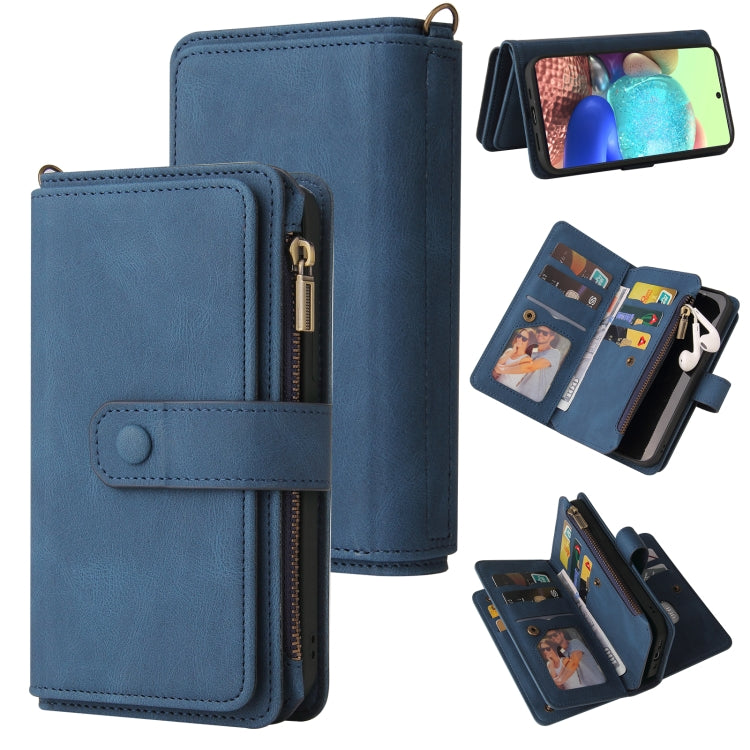 Skin Feel PU + TPU Horizontal Flip Leather Case with Holder & 15 Cards Slot & Wallet & Zipper Pocket & Lanyard, For Samsung Galaxy A42 5G, For Samsung Galaxy A50, For Samsung Galaxy A51 4G, For Samsung Galaxy A51 5G, For Samsung Galaxy A52 5G / 4G�����...