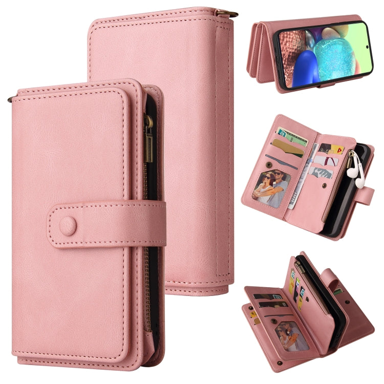 Skin Feel PU + TPU Horizontal Flip Leather Case with Holder & 15 Cards Slot & Wallet & Zipper Pocket & Lanyard, For Samsung Galaxy A42 5G, For Samsung Galaxy A50, For Samsung Galaxy A51 4G, For Samsung Galaxy A51 5G, For Samsung Galaxy A52 5G / 4G�����...