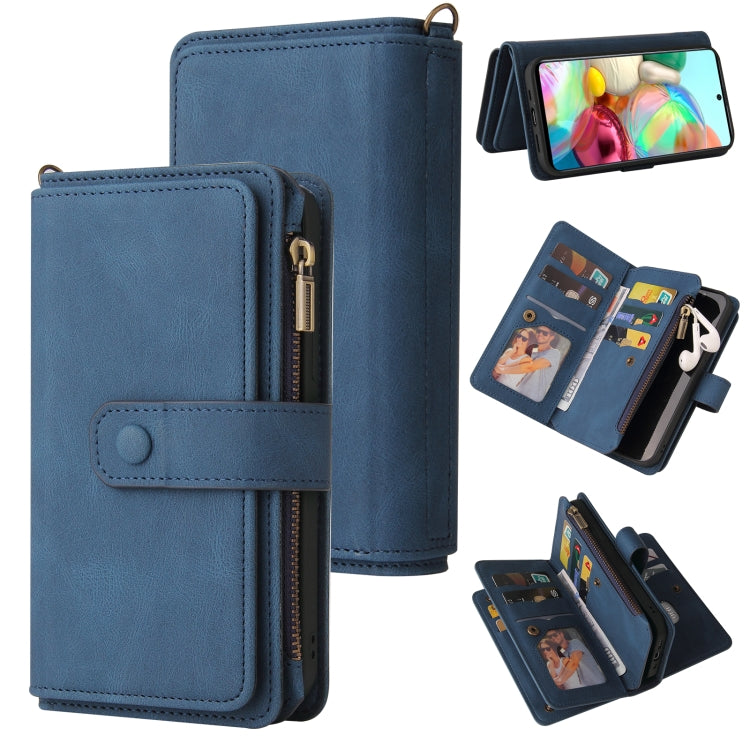 Skin Feel PU + TPU Horizontal Flip Leather Case with Holder & 15 Cards Slot & Wallet & Zipper Pocket & Lanyard, For Samsung Galaxy A42 5G, For Samsung Galaxy A50, For Samsung Galaxy A51 4G, For Samsung Galaxy A51 5G, For Samsung Galaxy A52 5G / 4G�����...