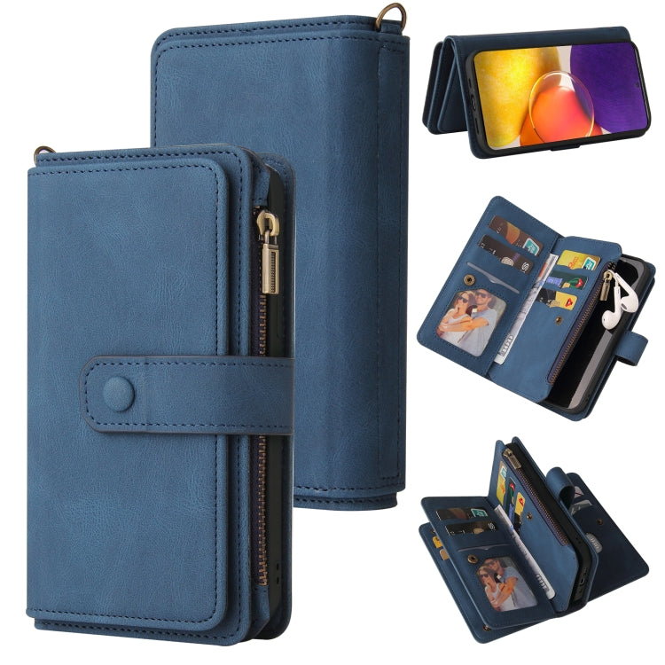 Skin Feel PU + TPU Horizontal Flip Leather Case with Holder & 15 Cards Slot & Wallet & Zipper Pocket & Lanyard, For Samsung Galaxy A42 5G, For Samsung Galaxy A50, For Samsung Galaxy A51 4G, For Samsung Galaxy A51 5G, For Samsung Galaxy A52 5G / 4G�����...