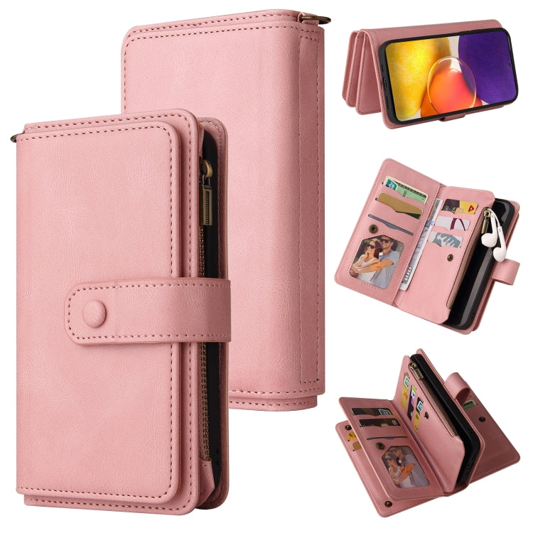 Skin Feel PU + TPU Horizontal Flip Leather Case with Holder & 15 Cards Slot & Wallet & Zipper Pocket & Lanyard, For Samsung Galaxy A42 5G, For Samsung Galaxy A50, For Samsung Galaxy A51 4G, For Samsung Galaxy A51 5G, For Samsung Galaxy A52 5G / 4G�����...
