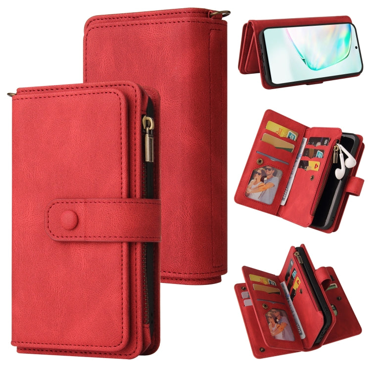 Skin Feel PU + TPU Horizontal Flip Leather Case with Holder & 15 Cards Slot & Wallet & Zipper Pocket & Lanyard, For Samsung Galaxy A42 5G, For Samsung Galaxy A50, For Samsung Galaxy A51 4G, For Samsung Galaxy A51 5G, For Samsung Galaxy A52 5G / 4G�����...