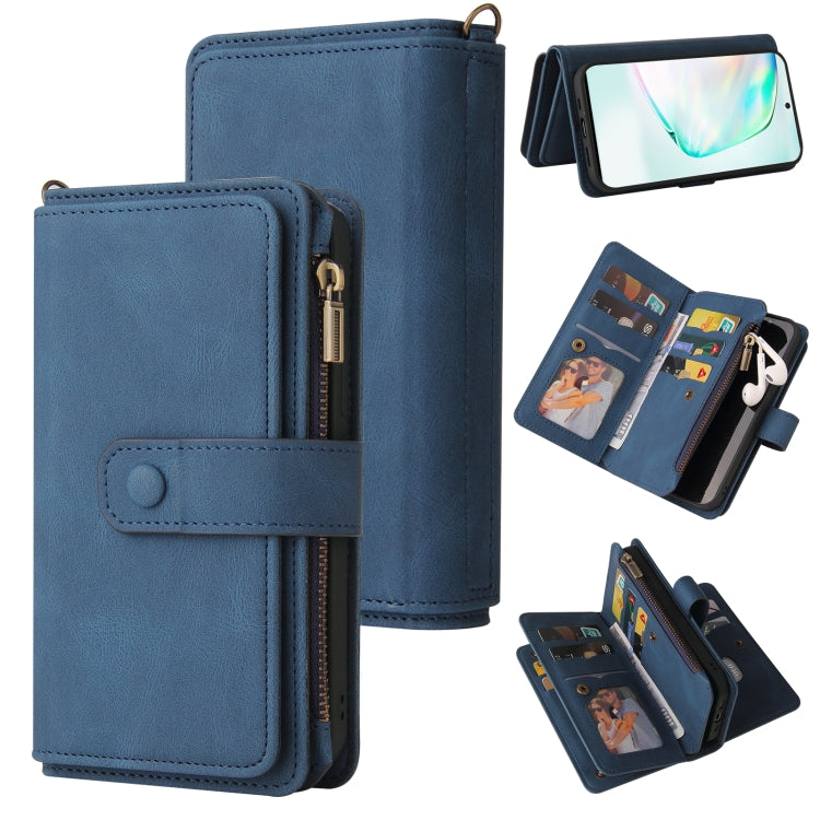 Skin Feel PU + TPU Horizontal Flip Leather Case with Holder & 15 Cards Slot & Wallet & Zipper Pocket & Lanyard, For Samsung Galaxy A42 5G, For Samsung Galaxy A50, For Samsung Galaxy A51 4G, For Samsung Galaxy A51 5G, For Samsung Galaxy A52 5G / 4G�����...
