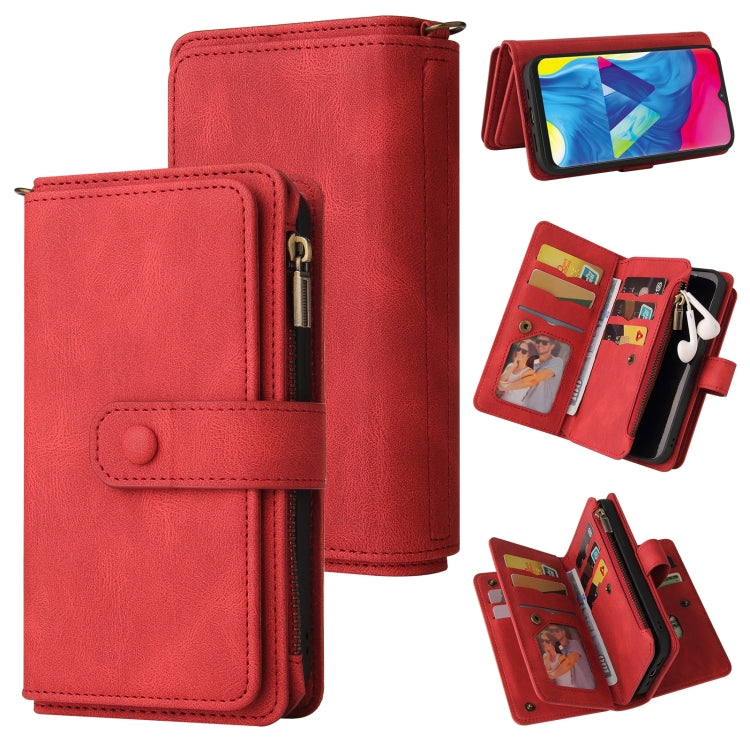 Skin Feel PU + TPU Horizontal Flip Leather Case with Holder & 15 Cards Slot & Wallet & Zipper Pocket & Lanyard, For Samsung Galaxy M10 / A10, For Samsung Galaxy Note20, For Samsung Galaxy Note20 Ultra, For Samsung Galaxy Note10 5G����������������������...