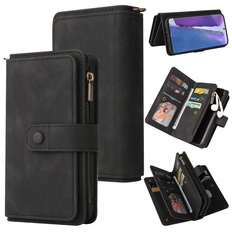 Skin Feel PU + TPU Horizontal Flip Leather Case with Holder & 15 Cards Slot & Wallet & Zipper Pocket & Lanyard, For Samsung Galaxy M10 / A10, For Samsung Galaxy Note20, For Samsung Galaxy Note20 Ultra, For Samsung Galaxy Note10 5G����������������������...