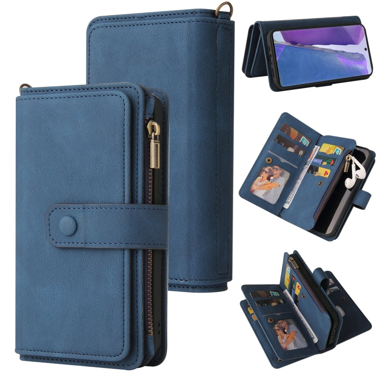 Skin Feel PU + TPU Horizontal Flip Leather Case with Holder & 15 Cards Slot & Wallet & Zipper Pocket & Lanyard, For Samsung Galaxy M10 / A10, For Samsung Galaxy Note20, For Samsung Galaxy Note20 Ultra, For Samsung Galaxy Note10 5G����������������������...