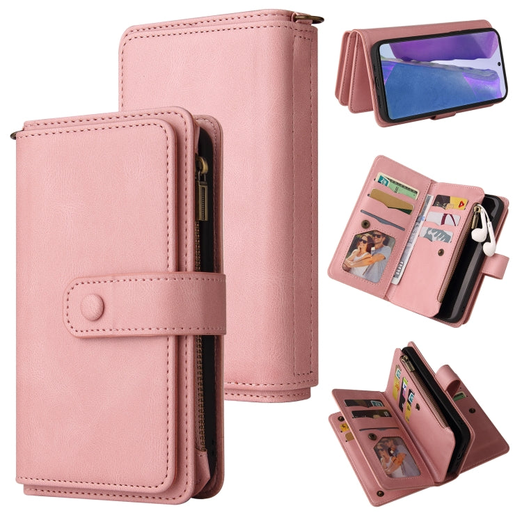 Skin Feel PU + TPU Horizontal Flip Leather Case with Holder & 15 Cards Slot & Wallet & Zipper Pocket & Lanyard, For Samsung Galaxy M10 / A10, For Samsung Galaxy Note20, For Samsung Galaxy Note20 Ultra, For Samsung Galaxy Note10 5G����������������������...