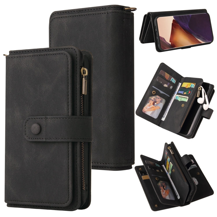 Skin Feel PU + TPU Horizontal Flip Leather Case with Holder & 15 Cards Slot & Wallet & Zipper Pocket & Lanyard, For Samsung Galaxy M10 / A10, For Samsung Galaxy Note20, For Samsung Galaxy Note20 Ultra, For Samsung Galaxy Note10 5G����������������������...