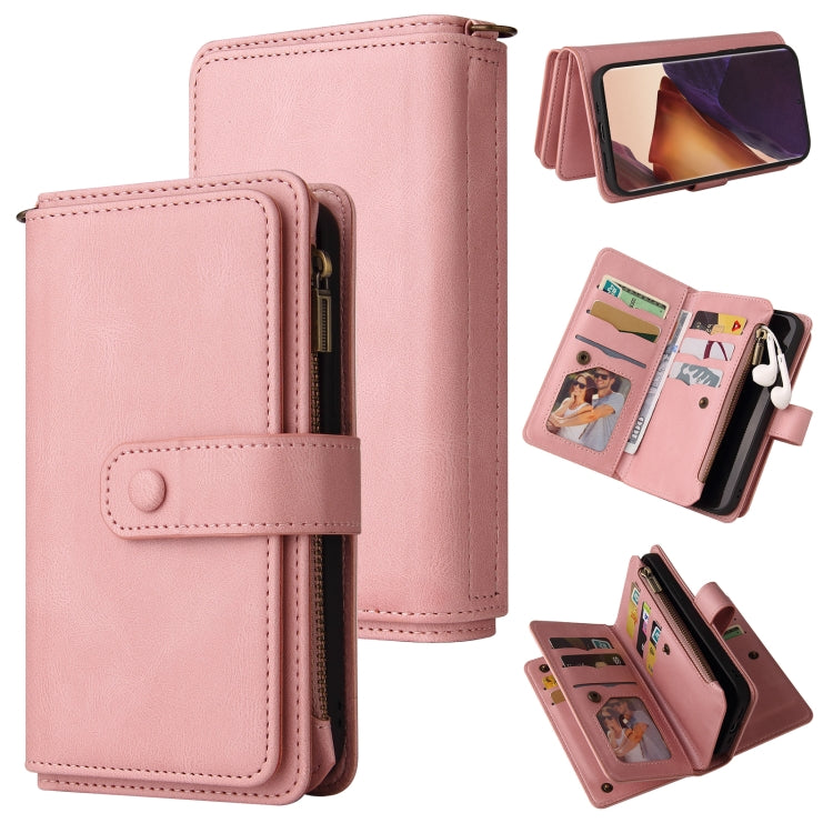 Skin Feel PU + TPU Horizontal Flip Leather Case with Holder & 15 Cards Slot & Wallet & Zipper Pocket & Lanyard, For Samsung Galaxy M10 / A10, For Samsung Galaxy Note20, For Samsung Galaxy Note20 Ultra, For Samsung Galaxy Note10 5G����������������������...
