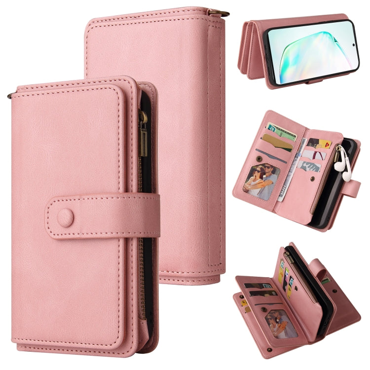 Skin Feel PU + TPU Horizontal Flip Leather Case with Holder & 15 Cards Slot & Wallet & Zipper Pocket & Lanyard, For Samsung Galaxy M10 / A10, For Samsung Galaxy Note20, For Samsung Galaxy Note20 Ultra, For Samsung Galaxy Note10 5G����������������������...