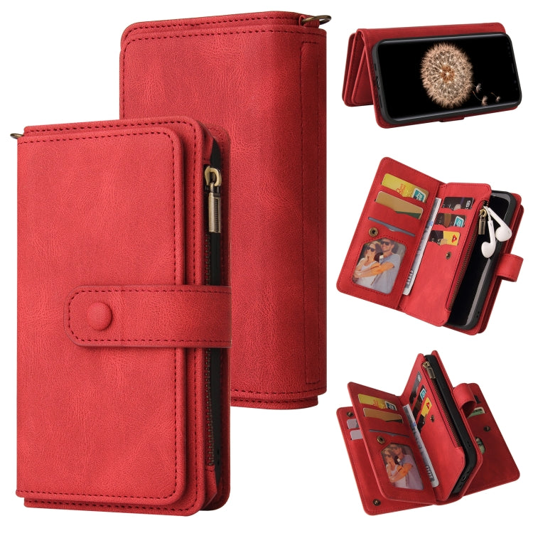 Skin Feel PU + TPU Horizontal Flip Leather Case with Holder & 15 Cards Slot & Wallet & Zipper Pocket & Lanyard, For Samsung Galaxy M10 / A10, For Samsung Galaxy Note20, For Samsung Galaxy Note20 Ultra, For Samsung Galaxy Note10 5G����������������������...