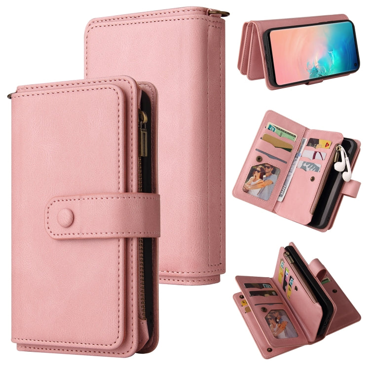 Skin Feel PU + TPU Horizontal Flip Leather Case with Holder & 15 Cards Slot & Wallet & Zipper Pocket & Lanyard, For Samsung Galaxy M10 / A10, For Samsung Galaxy Note20, For Samsung Galaxy Note20 Ultra, For Samsung Galaxy Note10 5G����������������������...