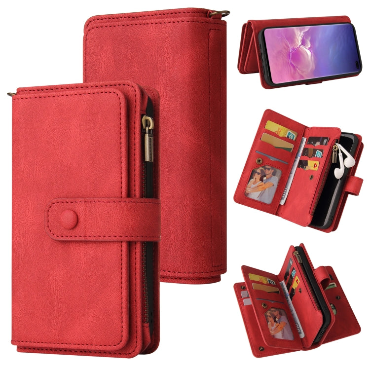 Skin Feel PU + TPU Horizontal Flip Leather Case with Holder & 15 Cards Slot & Wallet & Zipper Pocket & Lanyard, For Samsung Galaxy M10 / A10, For Samsung Galaxy Note20, For Samsung Galaxy Note20 Ultra, For Samsung Galaxy Note10 5G����������������������...