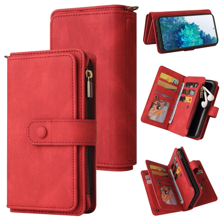 Skin Feel PU + TPU Horizontal Flip Leather Case with Holder & 15 Cards Slot & Wallet & Zipper Pocket & Lanyard, For Samsung Galaxy M10 / A10, For Samsung Galaxy Note20, For Samsung Galaxy Note20 Ultra, For Samsung Galaxy Note10 5G����������������������...