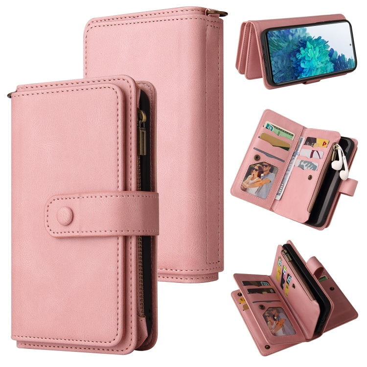 Skin Feel PU + TPU Horizontal Flip Leather Case with Holder & 15 Cards Slot & Wallet & Zipper Pocket & Lanyard, For Samsung Galaxy M10 / A10, For Samsung Galaxy Note20, For Samsung Galaxy Note20 Ultra, For Samsung Galaxy Note10 5G����������������������...