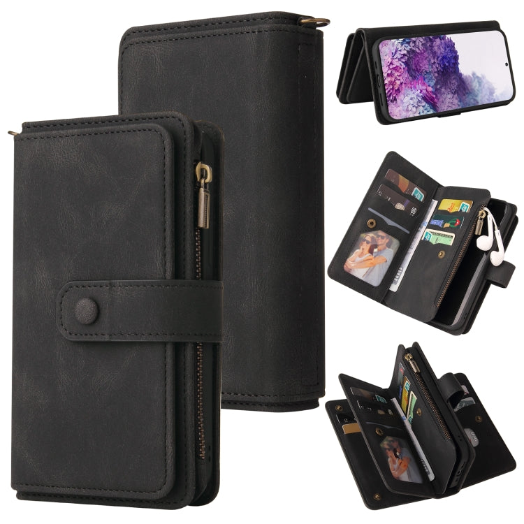 Skin Feel PU + TPU Horizontal Flip Leather Case with Holder & 15 Cards Slot & Wallet & Zipper Pocket & Lanyard, For Samsung Galaxy S20+, For Samsung Galaxy S20 Ultra, For Samsung Galaxy S21 5G, For Samsung Galaxy S21 FE 5G, For Samsung Galaxy S21 Ultra...