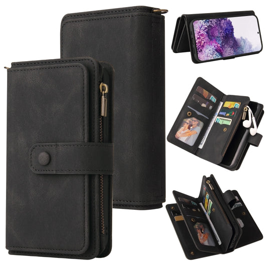 Skin Feel PU + TPU Horizontal Flip Leather Case with Holder & 15 Cards Slot & Wallet & Zipper Pocket & Lanyard, For Samsung Galaxy S20+, For Samsung Galaxy S20 Ultra, For Samsung Galaxy S21 5G, For Samsung Galaxy S21 FE 5G, For Samsung Galaxy S21 Ultra...