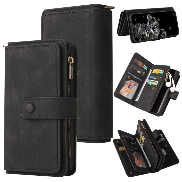 Skin Feel PU + TPU Horizontal Flip Leather Case with Holder & 15 Cards Slot & Wallet & Zipper Pocket & Lanyard, For Samsung Galaxy S20+, For Samsung Galaxy S20 Ultra, For Samsung Galaxy S21 5G, For Samsung Galaxy S21 FE 5G, For Samsung Galaxy S21 Ultra...