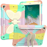 Beige PC + Silicone Anti-drop Protective Case with Butterfly Shape Holder & Pen Slot, For iPad 9.7 2018 & 2017 / Pro 9.7 inch / Air 2 / 6, For iPad 10.2 2021 & 2020 & 2019 / Air 3 10.5 inch, For iPad 10.2 2020 & 2019 / Air 3 10.5 inch������������������...