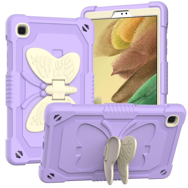 Beige PC + Silicone Anti-drop Protective Case with Butterfly Shape Holder & Pen Slot, For iPad 9.7 2018 & 2017 / Pro 9.7 inch / Air 2 / 6, For iPad 10.2 2021 & 2020 & 2019 / Air 3 10.5 inch, For iPad 10.2 2020 & 2019 / Air 3 10.5 inch������������������...