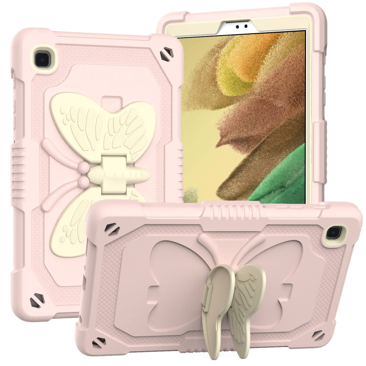 Beige PC + Silicone Anti-drop Protective Case with Butterfly Shape Holder & Pen Slot, For iPad 9.7 2018 & 2017 / Pro 9.7 inch / Air 2 / 6, For iPad 10.2 2021 & 2020 & 2019 / Air 3 10.5 inch, For iPad 10.2 2020 & 2019 / Air 3 10.5 inch������������������...
