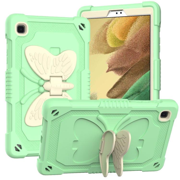Beige PC + Silicone Anti-drop Protective Case with Butterfly Shape Holder & Pen Slot, For iPad 9.7 2018 & 2017 / Pro 9.7 inch / Air 2 / 6, For iPad 10.2 2021 & 2020 & 2019 / Air 3 10.5 inch, For iPad 10.2 2020 & 2019 / Air 3 10.5 inch������������������...